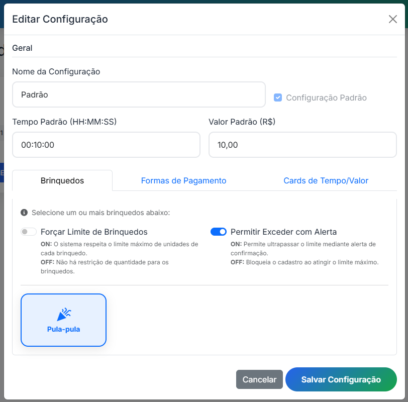 Configurações Globais